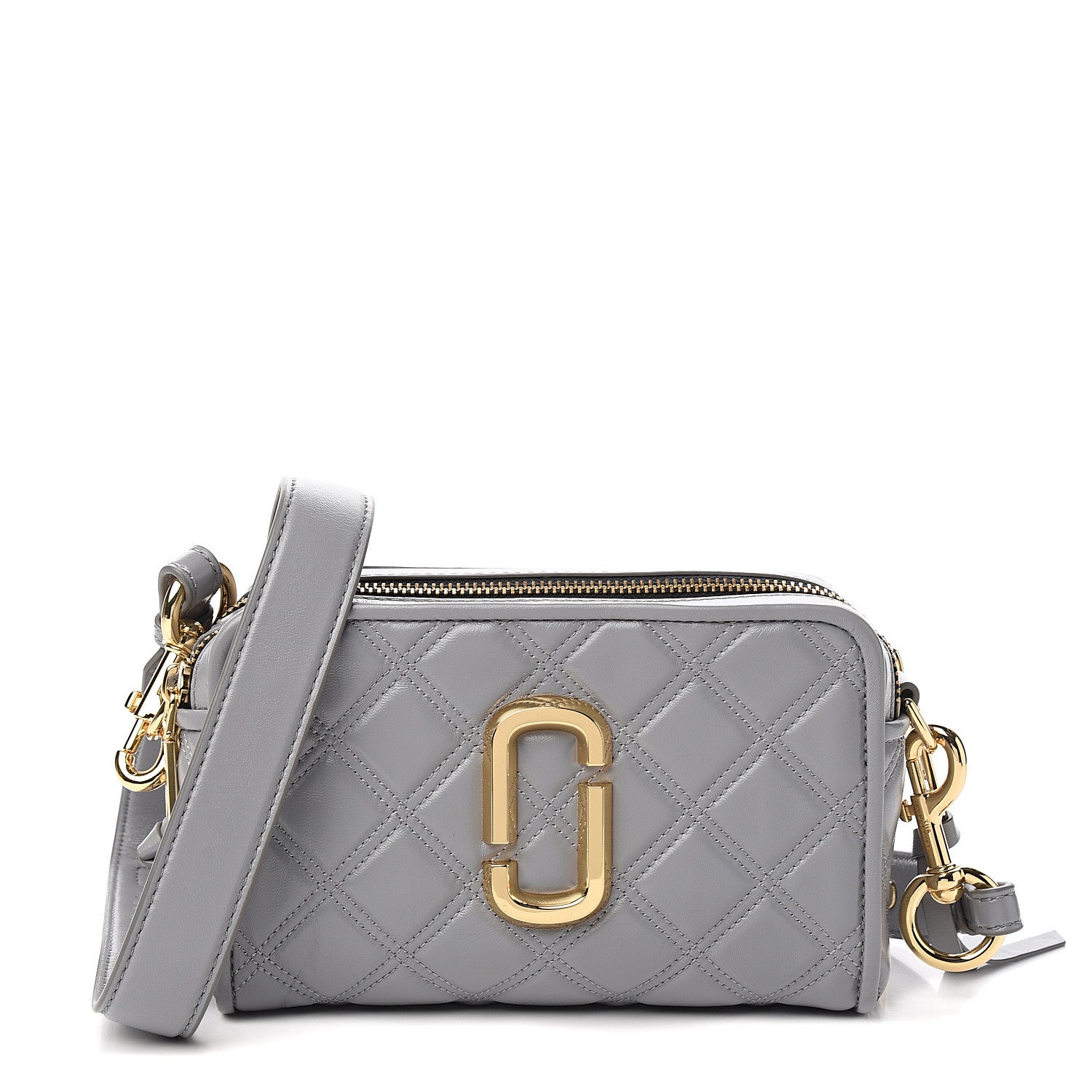 Marc Jacobs Calfskin Quilted The Softshot 21 Bag Grey 1 of 11