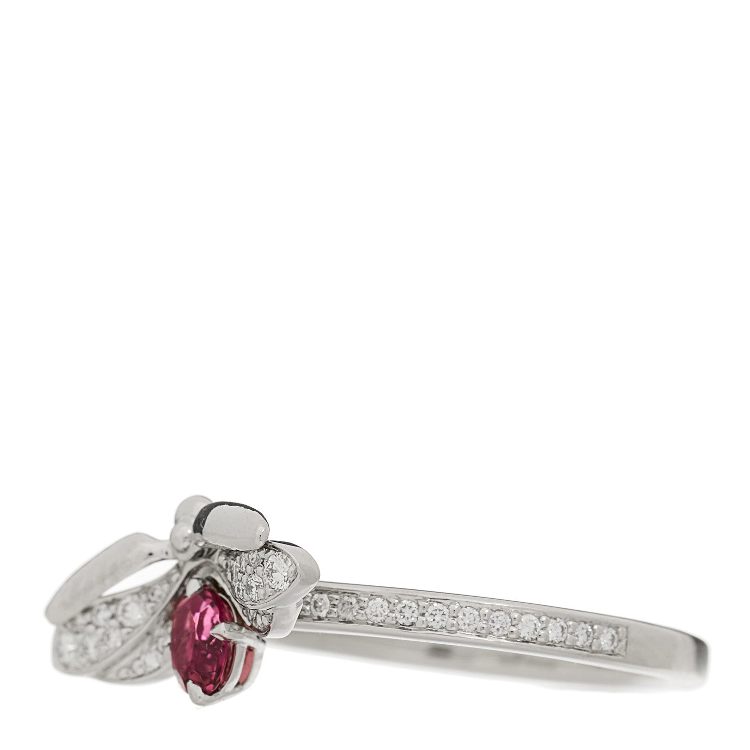 Tiffany Platinum Diamond Rubellite Paper Flowers Firefly Ring 52 6 4 of 6