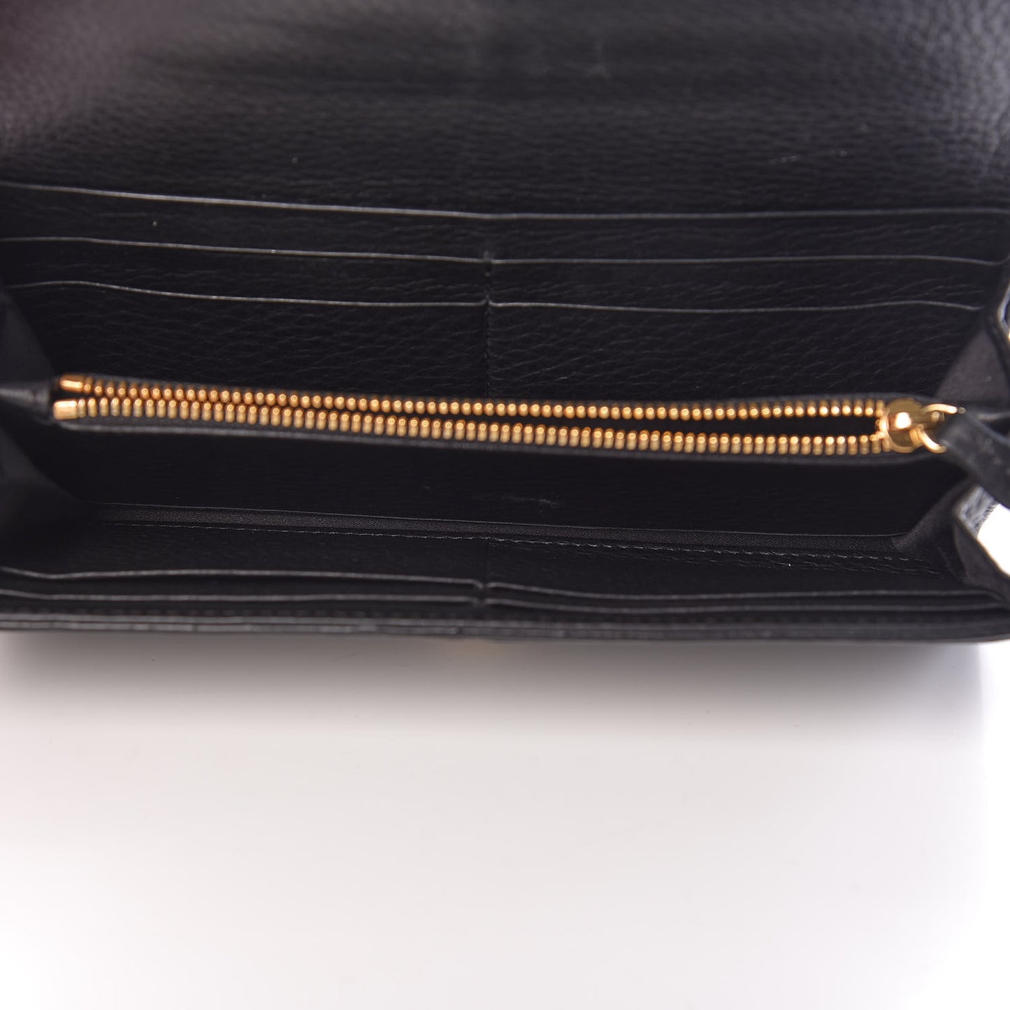 Grained Calfskin Continental Wallet Black
