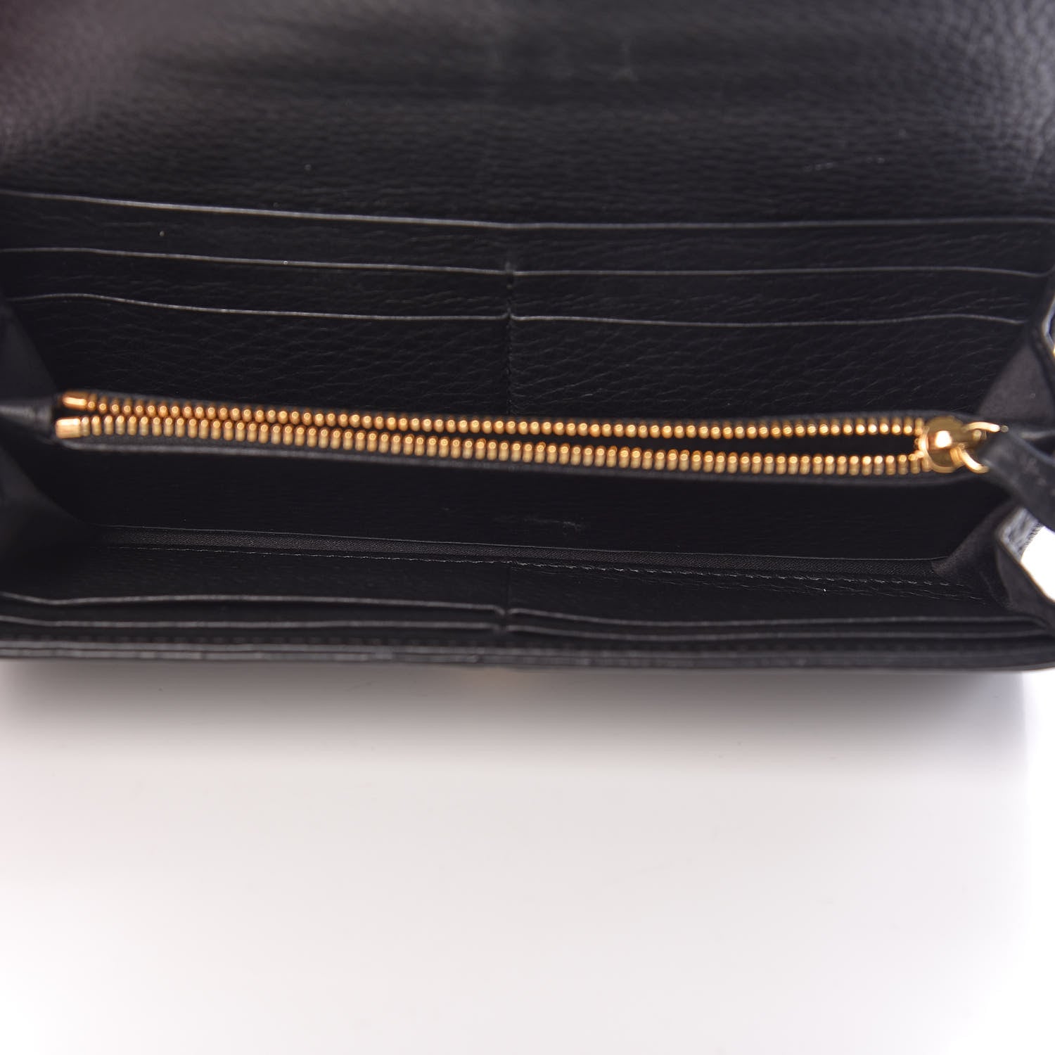 Versace Grained Calfskin Continental Wallet Black 5 of 14