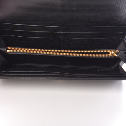 Versace Grained Calfskin Continental Wallet Black 5 of 14