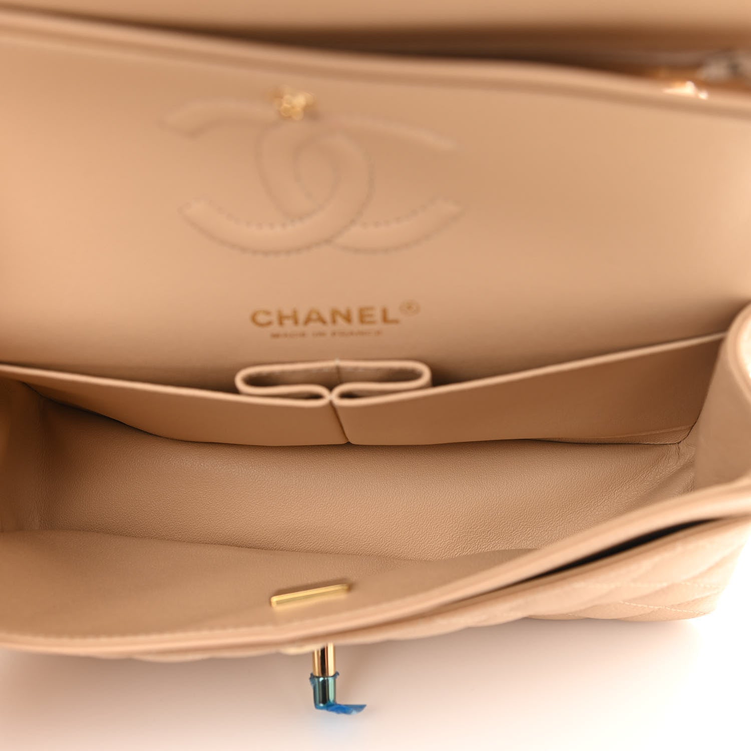 Chanel Caviar Quilted Small Double Flap Beige 5 of 11