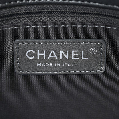 Chanel Metallic Lame Chevron Quilted Space Suit Flap Dark Grey 6 of 10