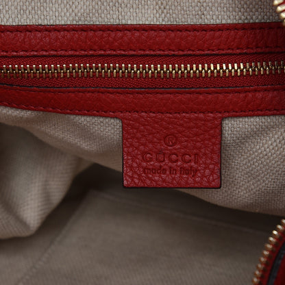 Gucci Pebbled Calfskin Large Soho Hobo Tabasco Red 7 of 10
