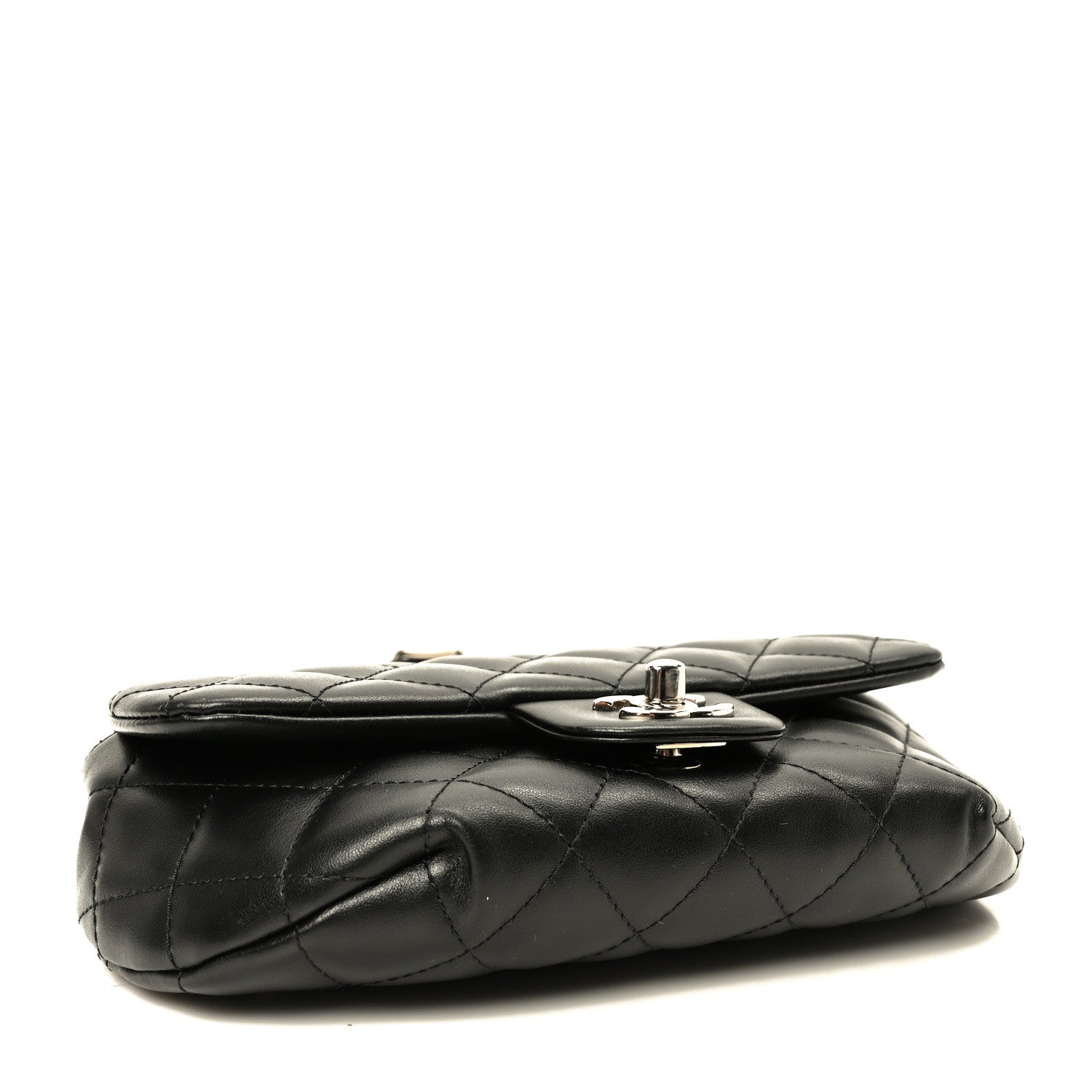 Chanel Calfskin Quilted CC Uniform Flap Belt Bag Black 4 of 10