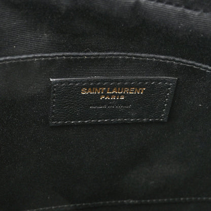 Saint Laurent Calfskin Matelasse Monogram Lou Camera Bag Black 6 of 9