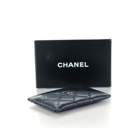 Chanel Caviar Quilted Card Holder Marine 4 of 8