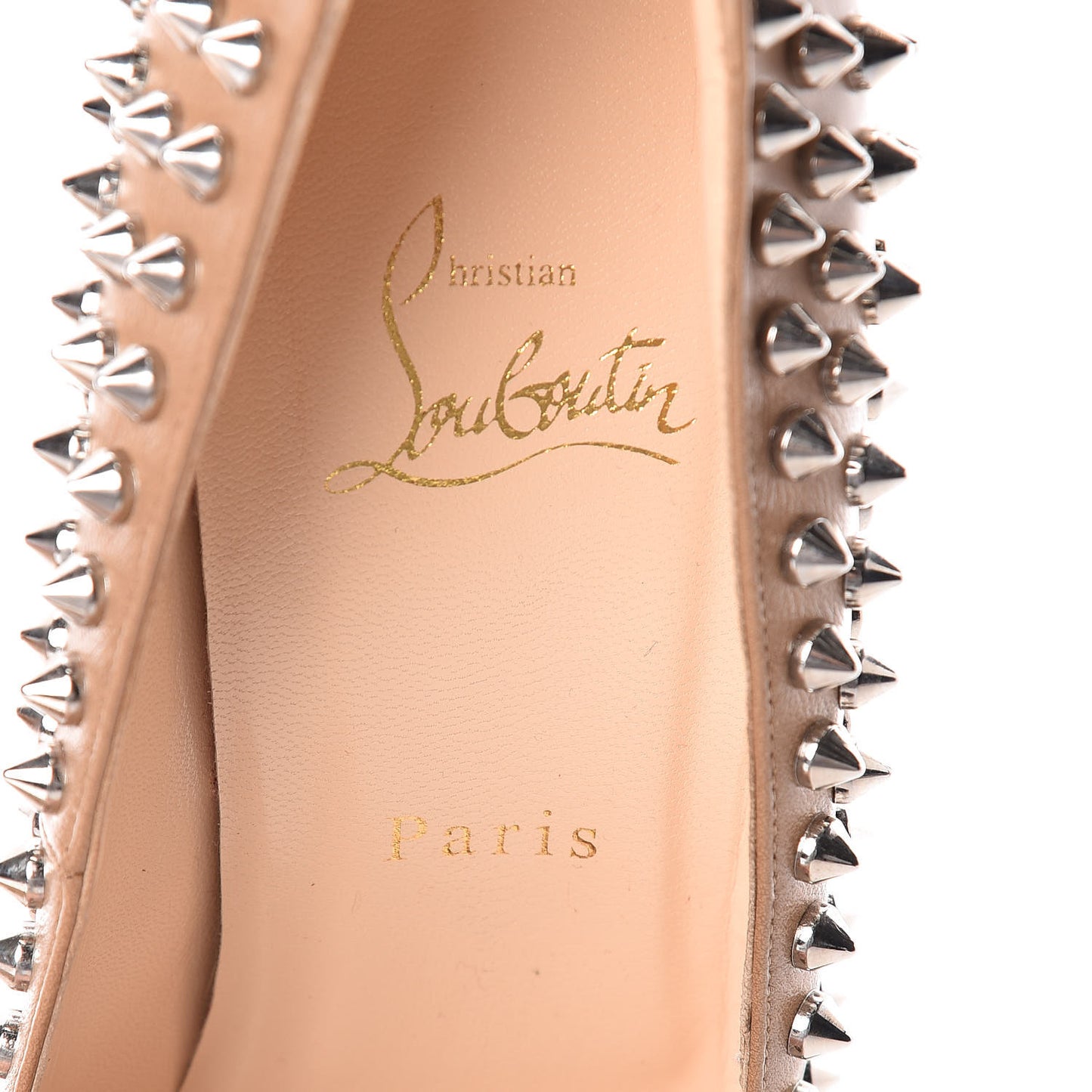 Nappa Bianca Spikes 140 Pumps 39.5 Nude Silver