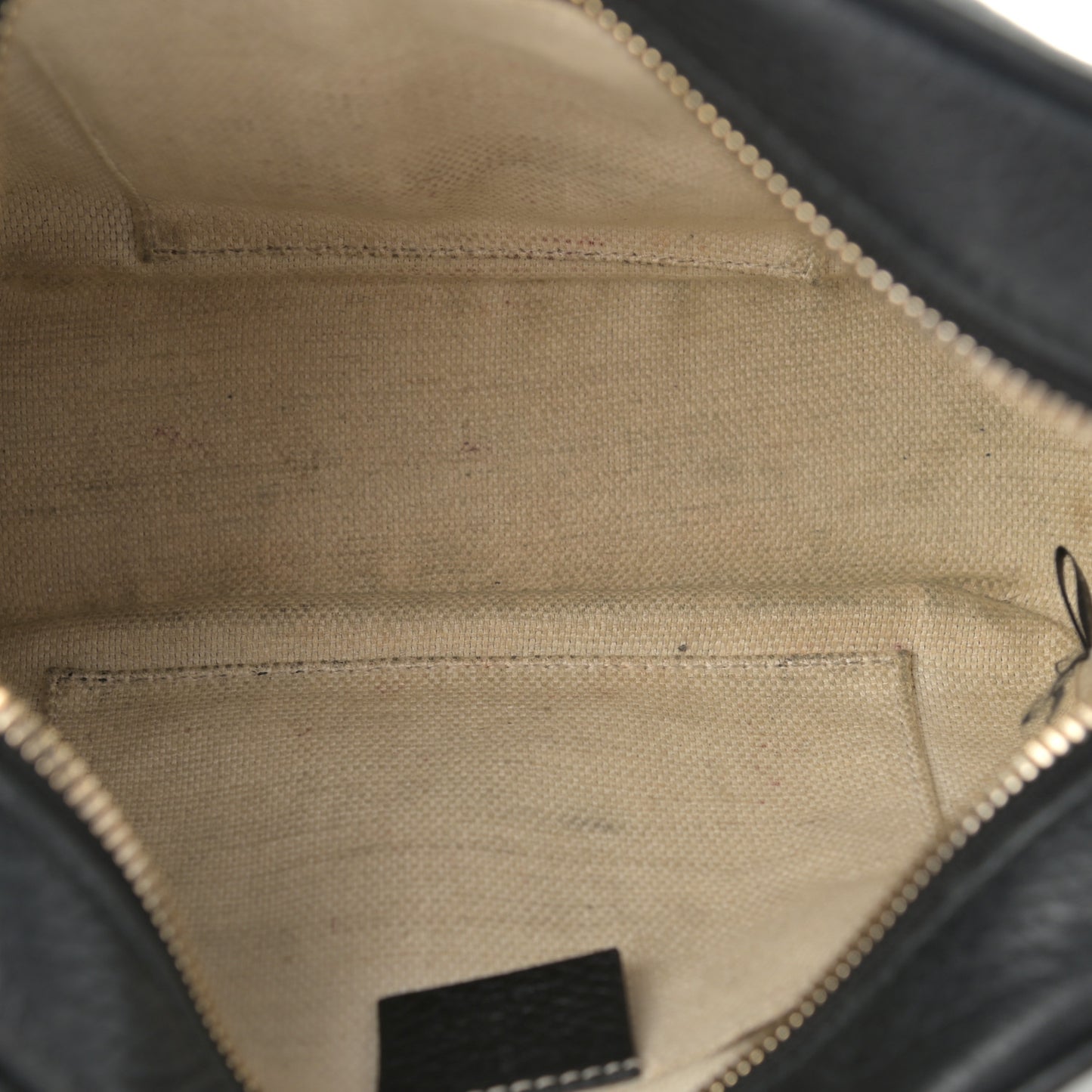 Pebbled Calfskin Small Soho Disco Bag Black