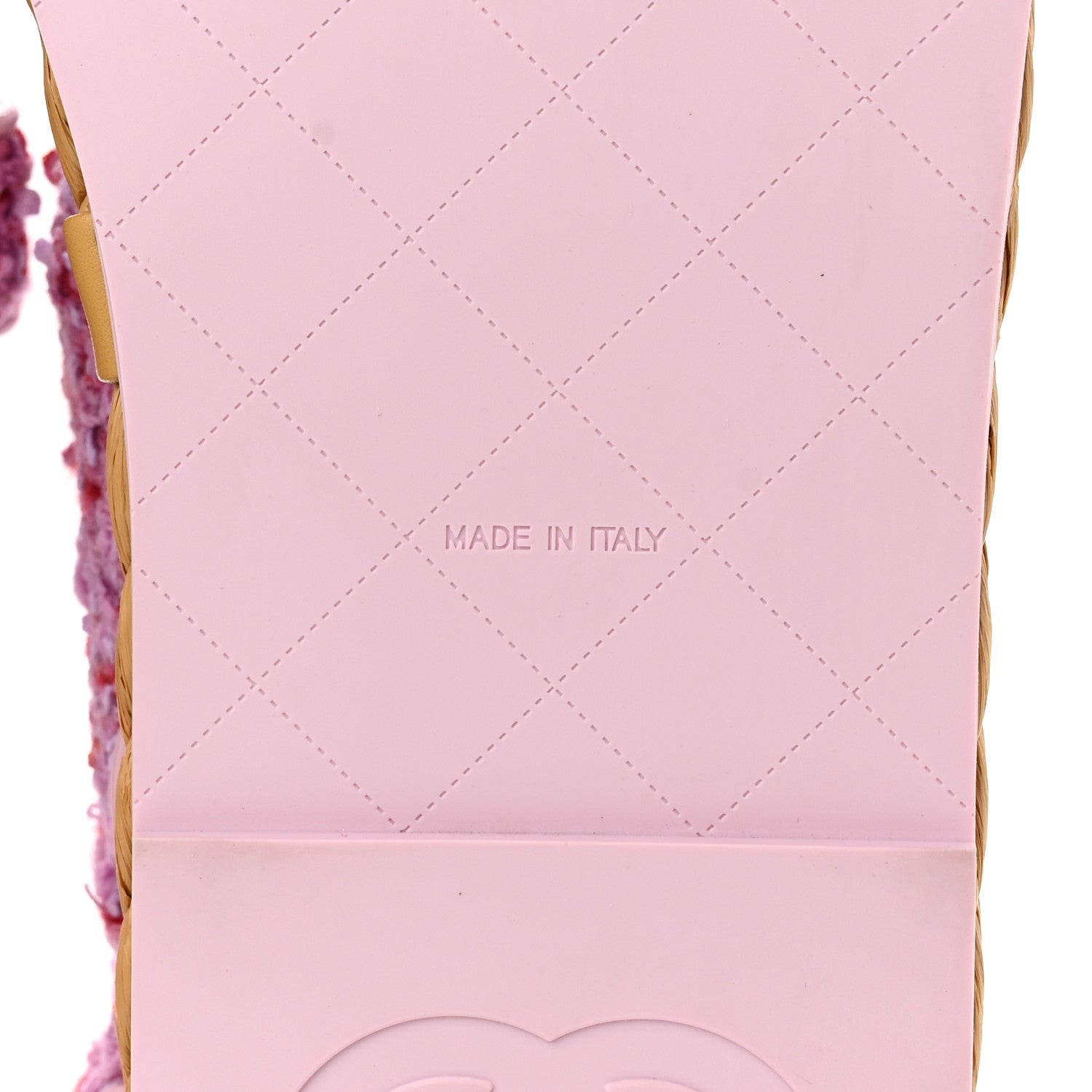 Chanel Tweed Lambskin Velcro Dad Sandals 39 Pink Multicolor 8 of 8