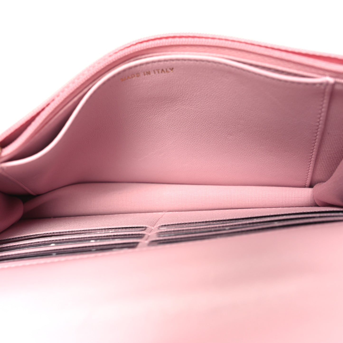 Lambskin Quilted Pearl Top Handle Wallet On Chain WOC Light Pink