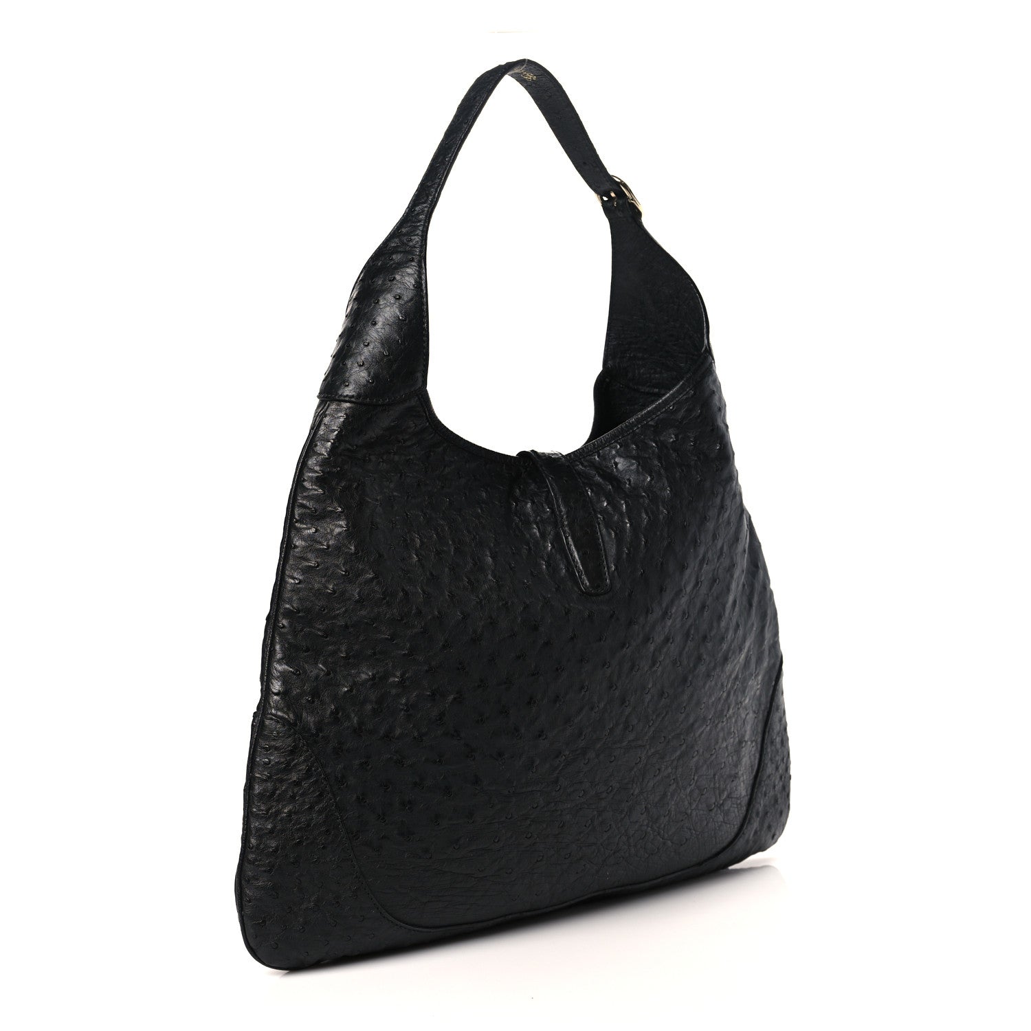 Gucci Ostrich Large Jackie Hobo Black 3 of 9
