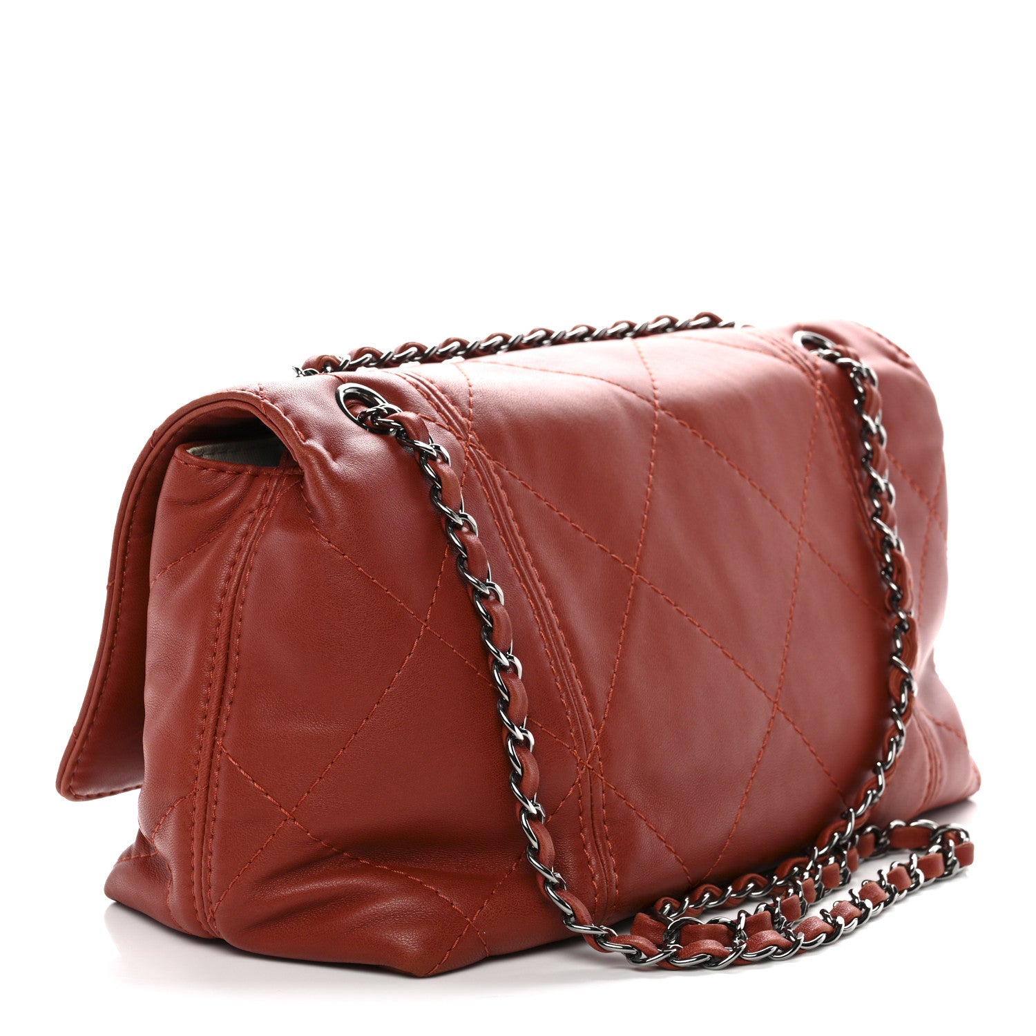 Chanel Lambskin Quilted Large Soft Touch Flap Dark Ochre 3 of 10
