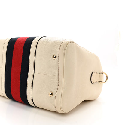 Gucci Calfskin Vintage Web Medium Boston White 10 of 14