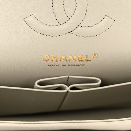 Chanel Lambskin Quilted Small Double Flap Grey 6 of 11