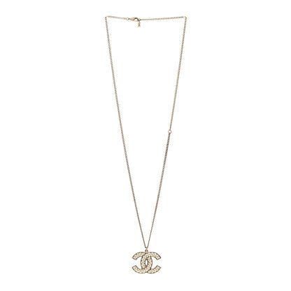 Chanel Pearl CC Pendant Necklace Gold 3 of 6