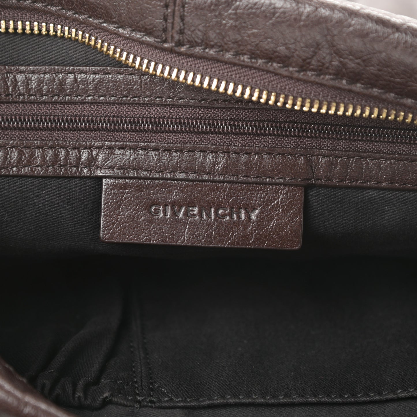 Calfskin Zip Top Hobo Brown