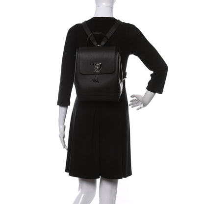Louis Vuitton Calfskin Lockme Backpack Black 2 of 10