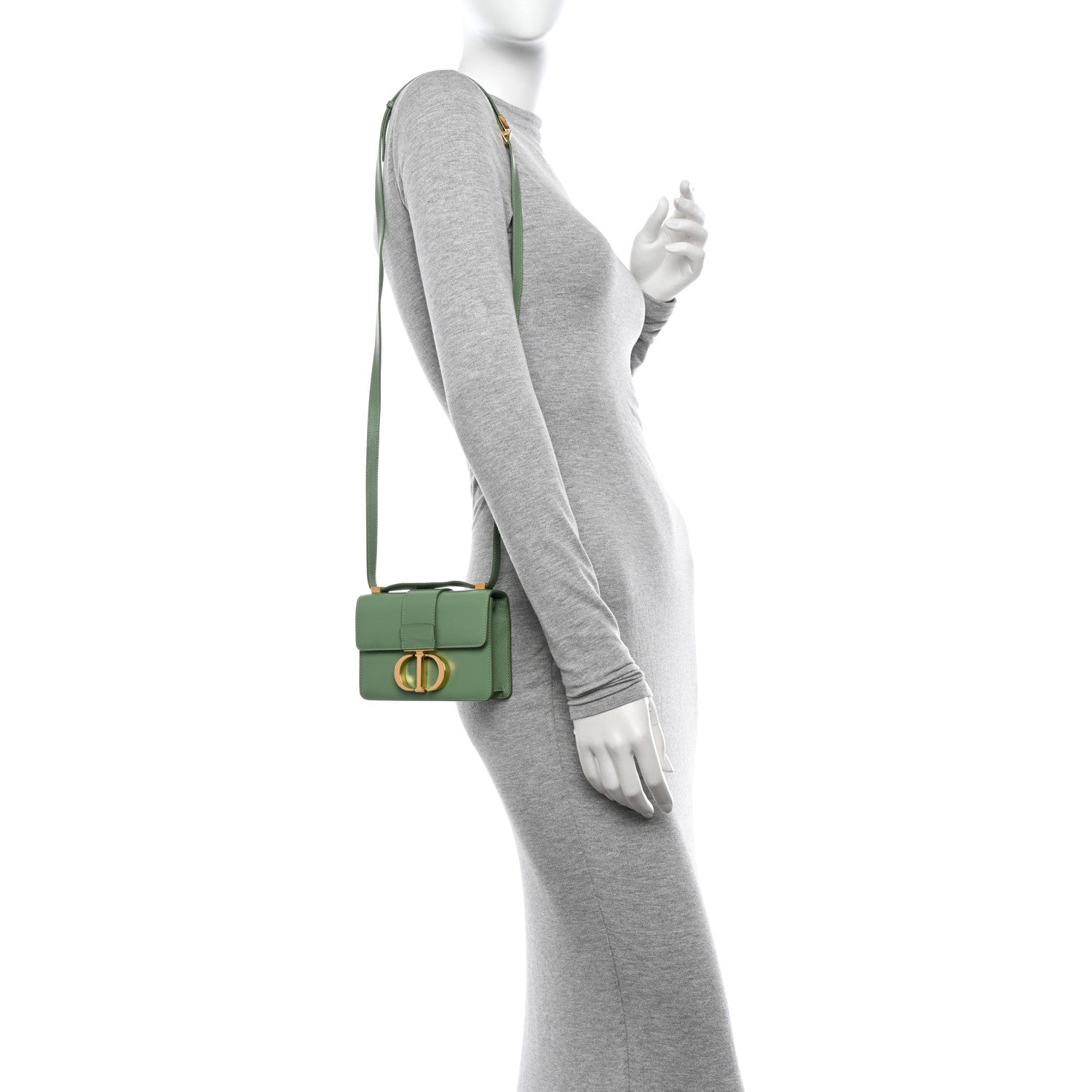 Christian Dior Smooth Calfskin Micro 30 Montaigne Flap Bag Mint Green 2 of 12