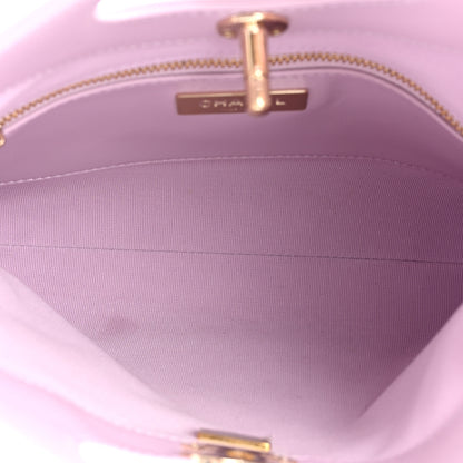 Chanel Shiny Lambskin Quilted Mini 31 Shopping Bag Light Purple 5 of 9