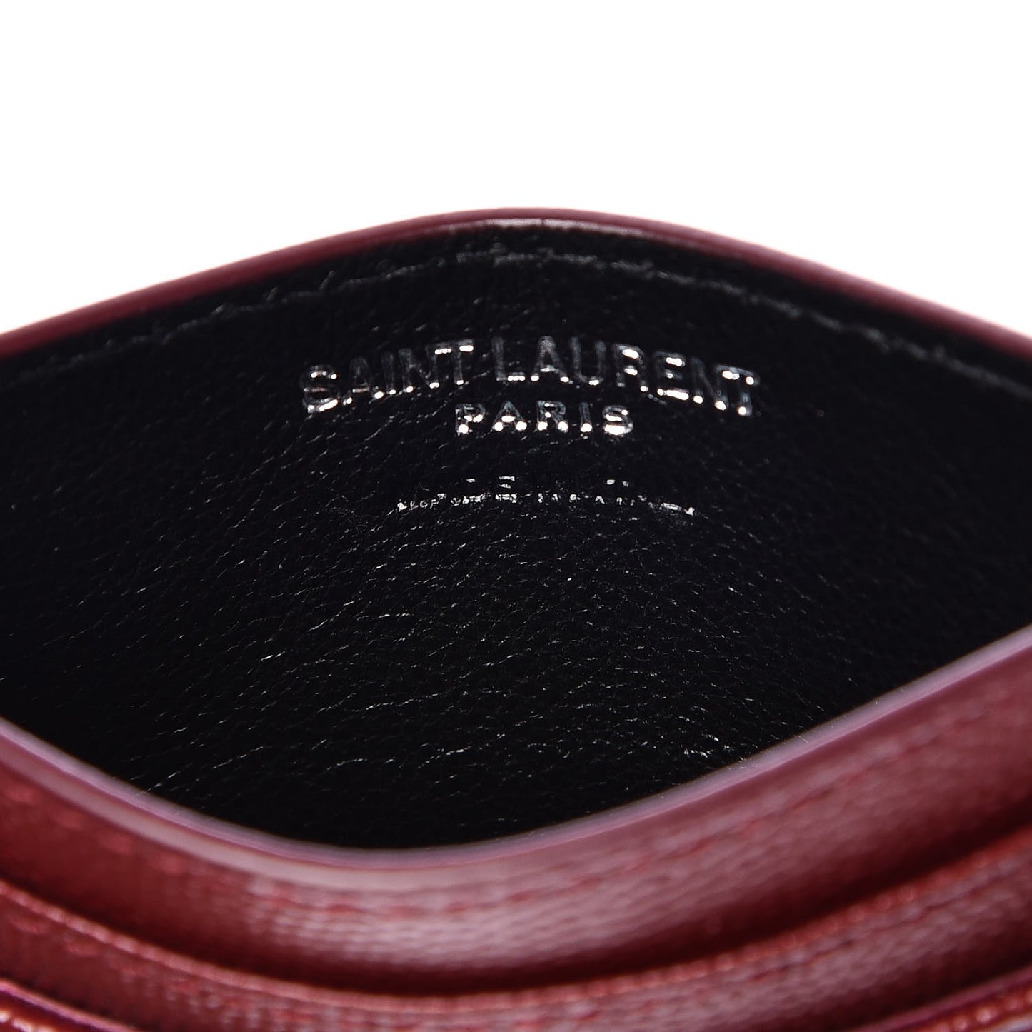 Grain De Poudre Matelasse Chevron Monogram Credit Card Case Palissandre