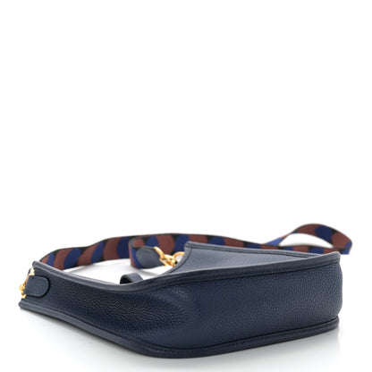 Hermes Taurillon Clemence Flipperball Sangle Evelyne TPM Bleu Saphir Black Bleu Saphir 4 of 13