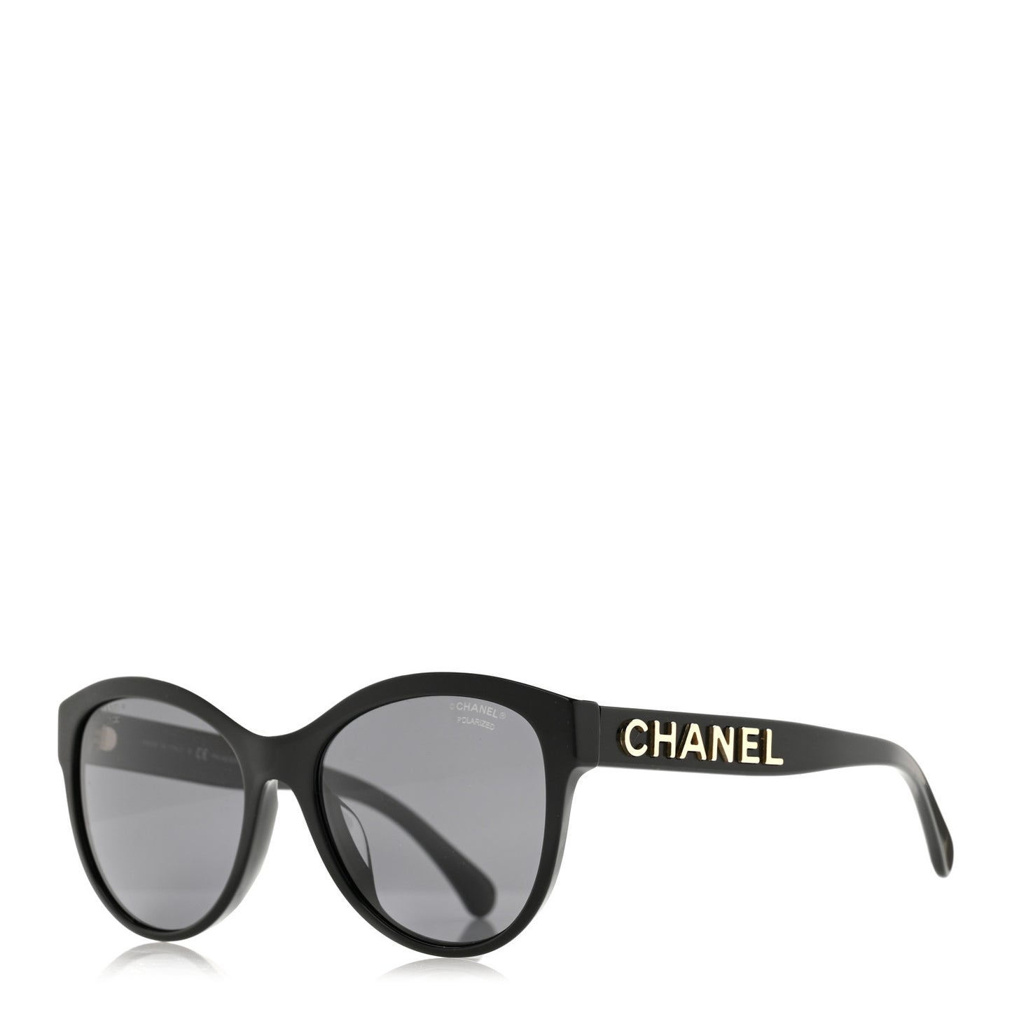 Acetate Pantos Logo Polarized Sunglasses 5458 Black
