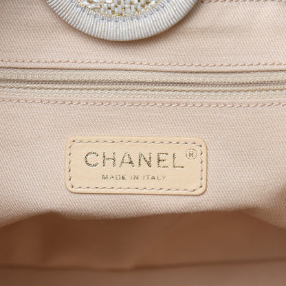 Chanel Canvas Mini Deauville Tote Ivory 6 of 11