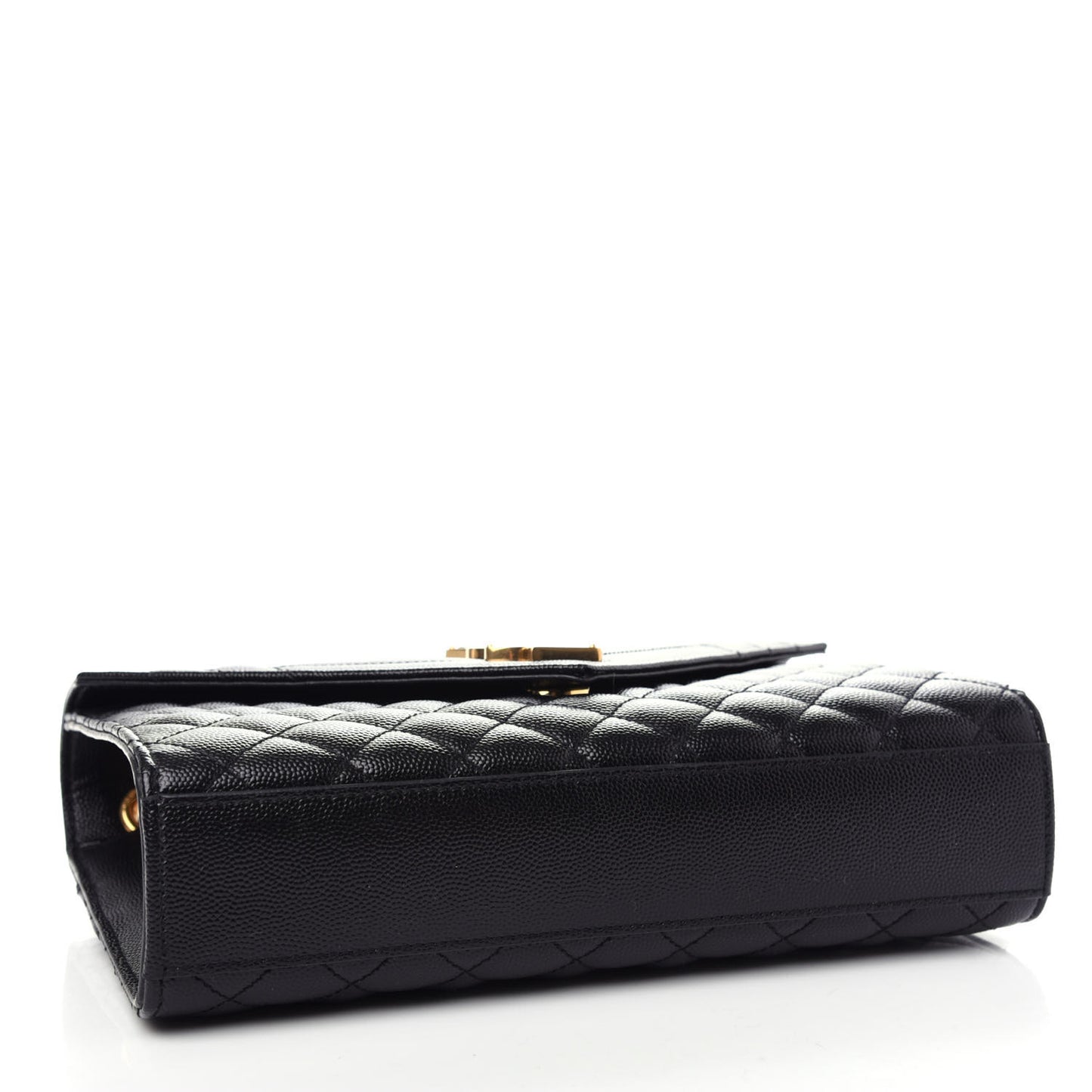 Grain De Poudre Textured Mixed Matelasse Triquilt Medium Monogram Satchel Black