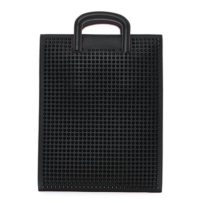 Christian Louboutin Calfskin Spiked Large Trictrac Portfolio Bag Black 1 of 12