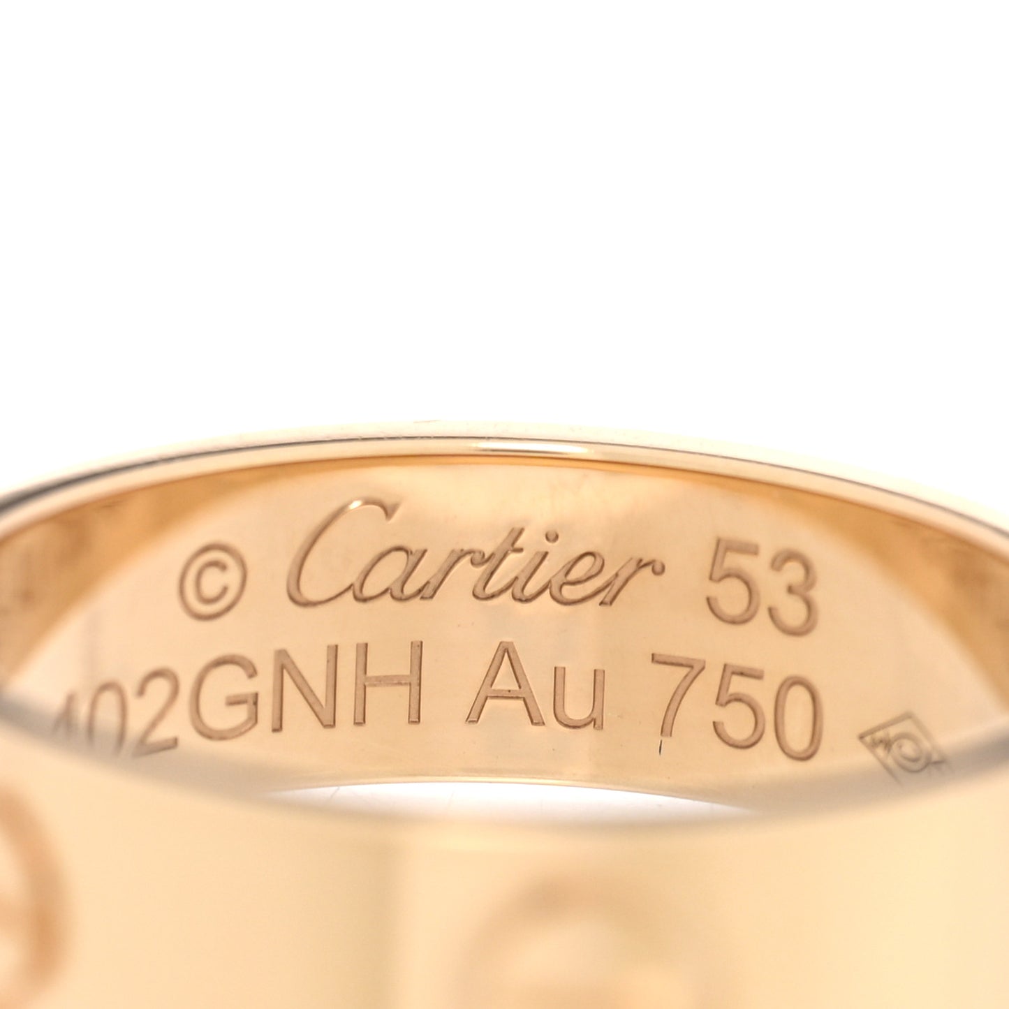 18K Yellow Gold 5.5mm LOVE Ring 53 6.5