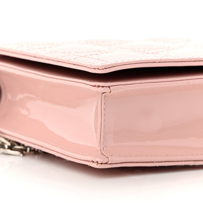Christian Dior Patent Cannage Lady Dior Convertible Clutch Light Pink 11 of 13