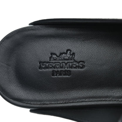 Hermes Calfskin Calya Mules 36 Black 7 of 8