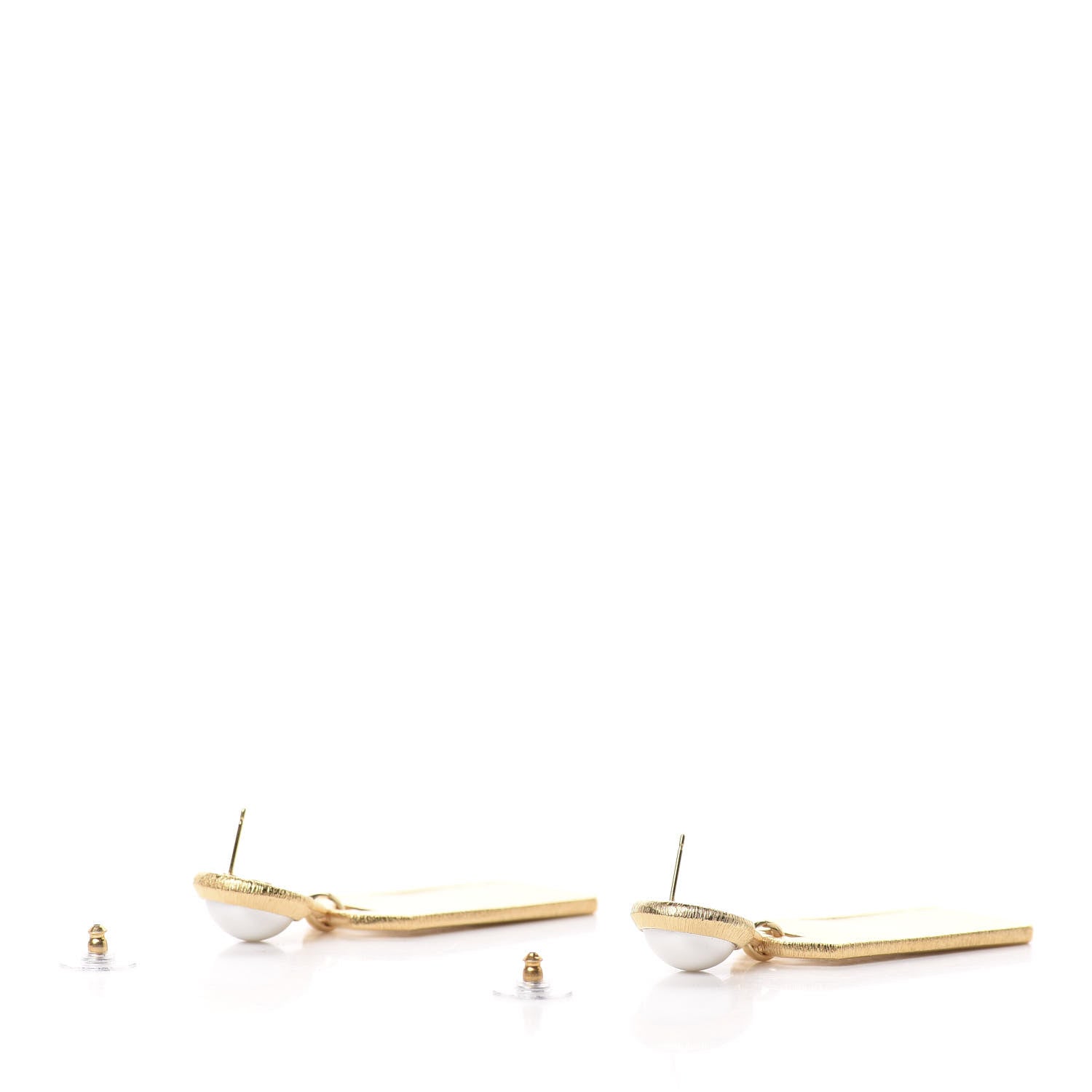 Chanel Pearl CC Tags Drop Earrings Gold 3 of 5