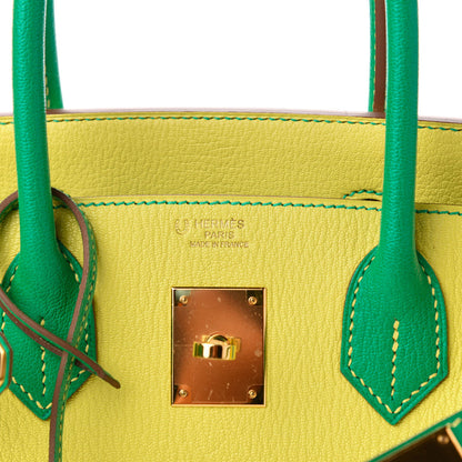 Hermes Chevre Mysore Horseshoe Birkin 30 Lime Menthe 6 of 11