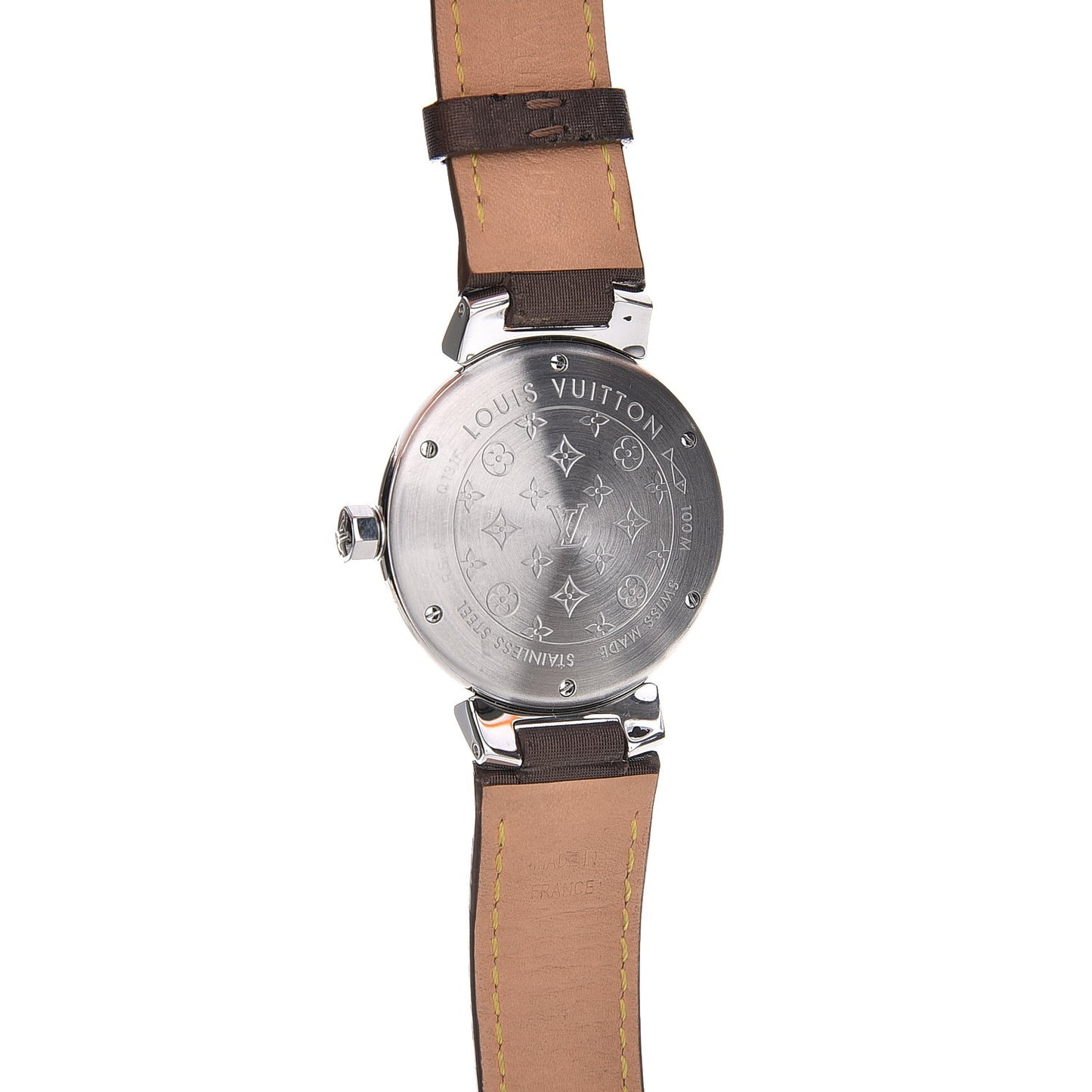 Stainless Steel Douceur Diamond Mother of Pearl 34mm Tambour Lovely Quartz Watch