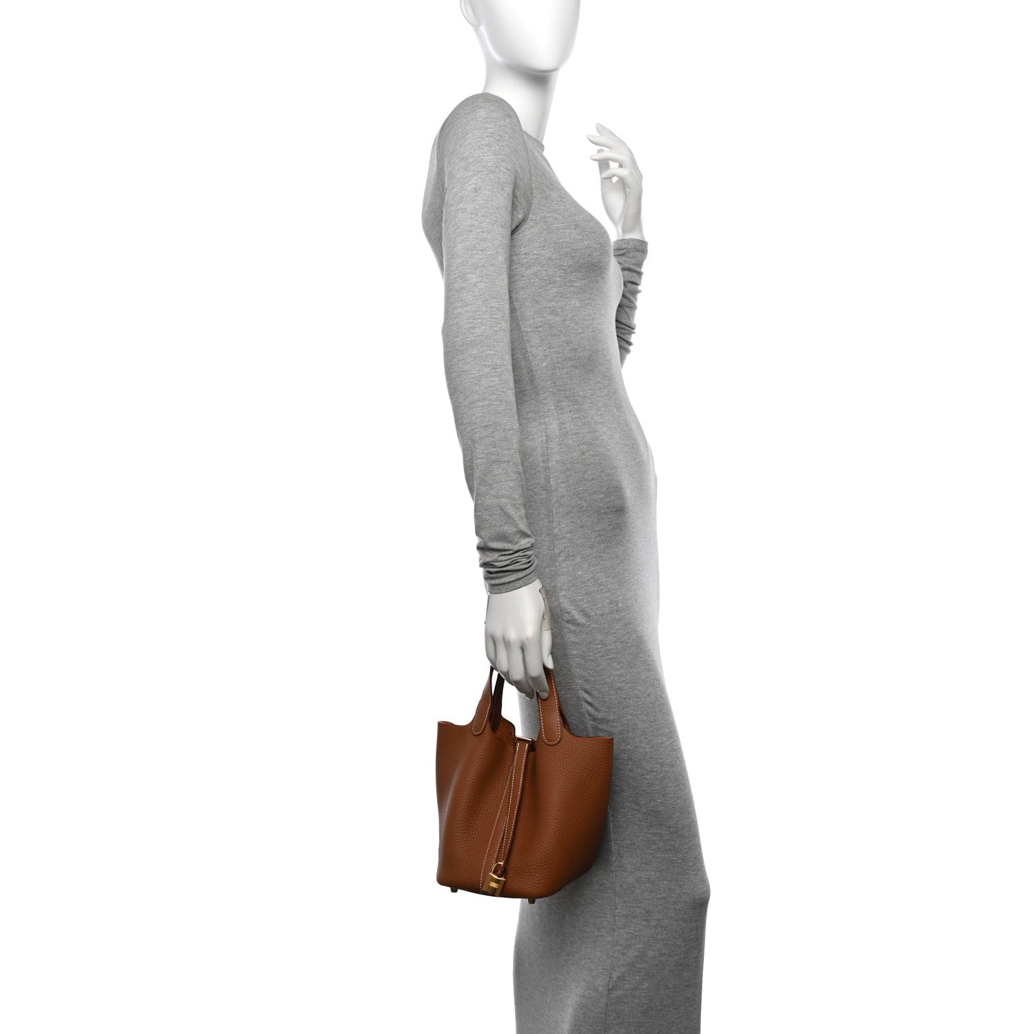 Hermes Taurillon Clemence Picotin Lock 18 PM Gold 2 of 11