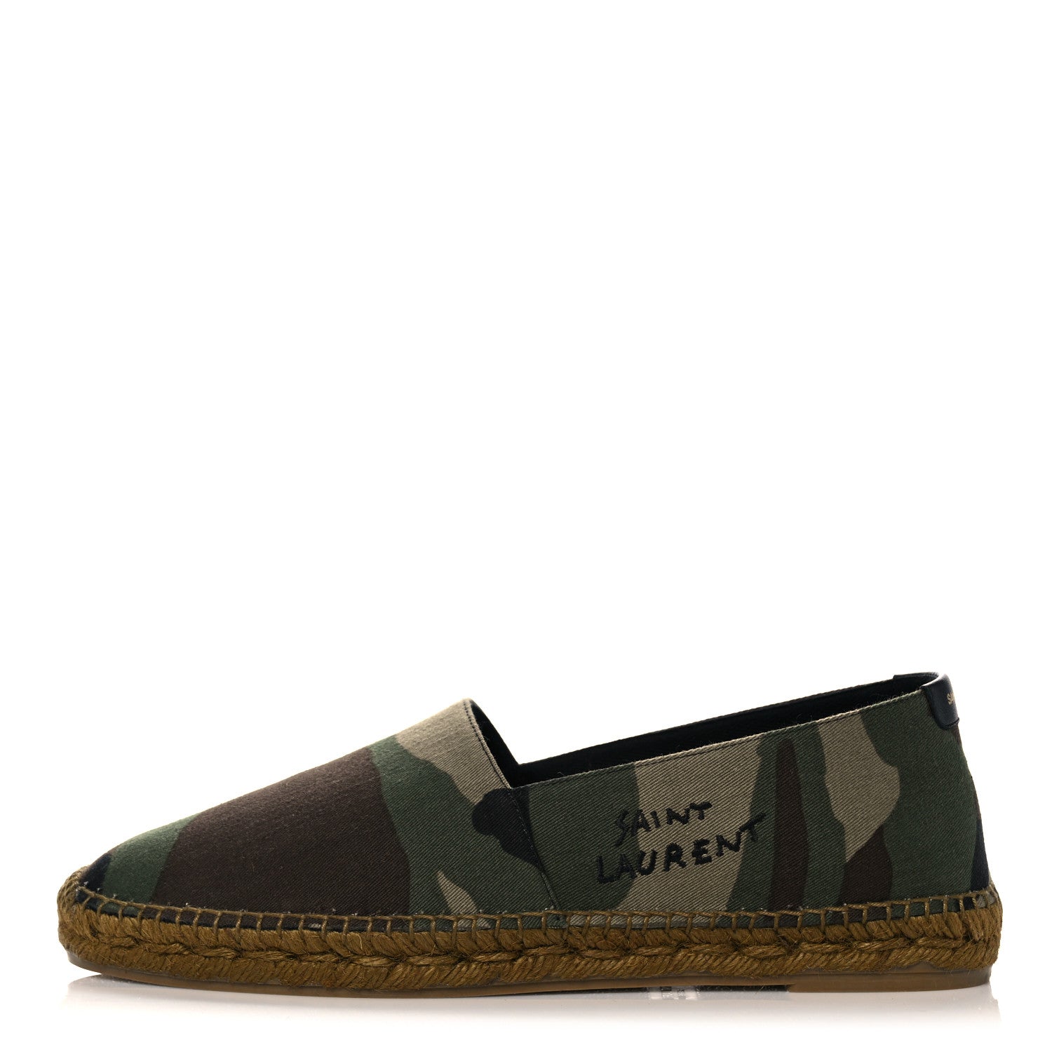 Saint Laurent Canvas Camouflage Espadrilles 41 Kaki Black 1 of 9