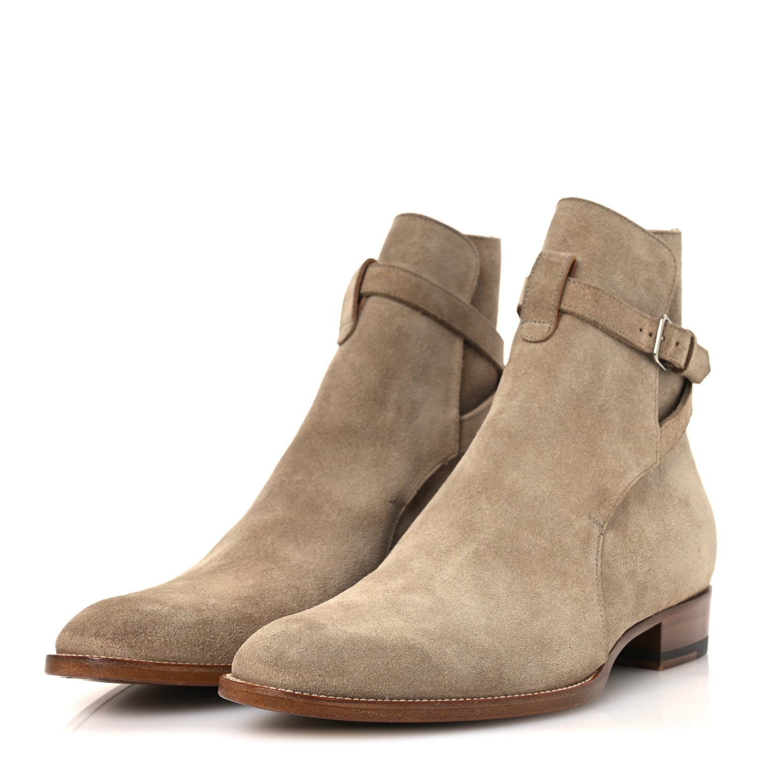 Saint Laurent Jodhpur Suede Mens Wyatt 30 Boots 41 New Sigaro