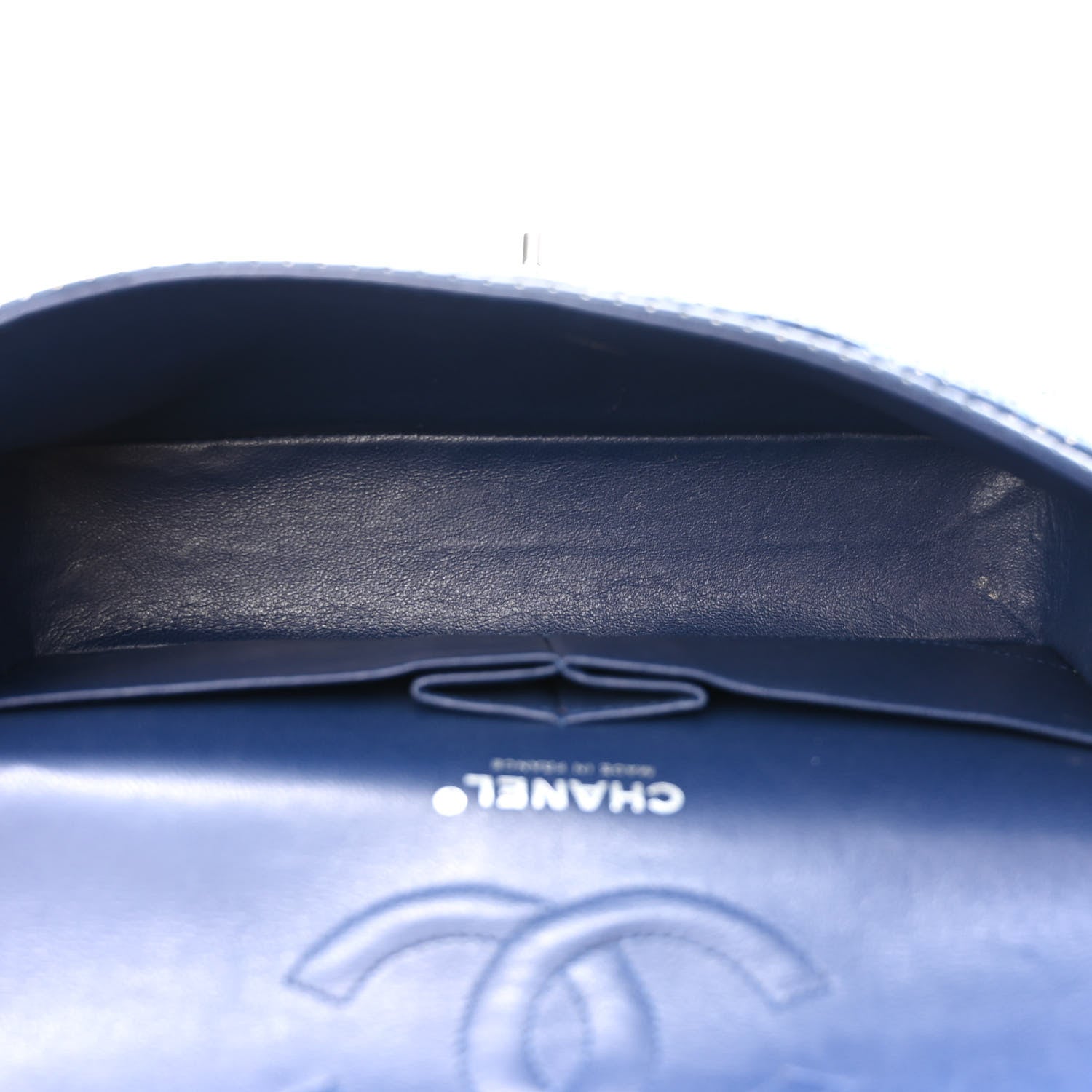 Chanel Lambskin Perforated Medium Double Flap Blue 5 of 10