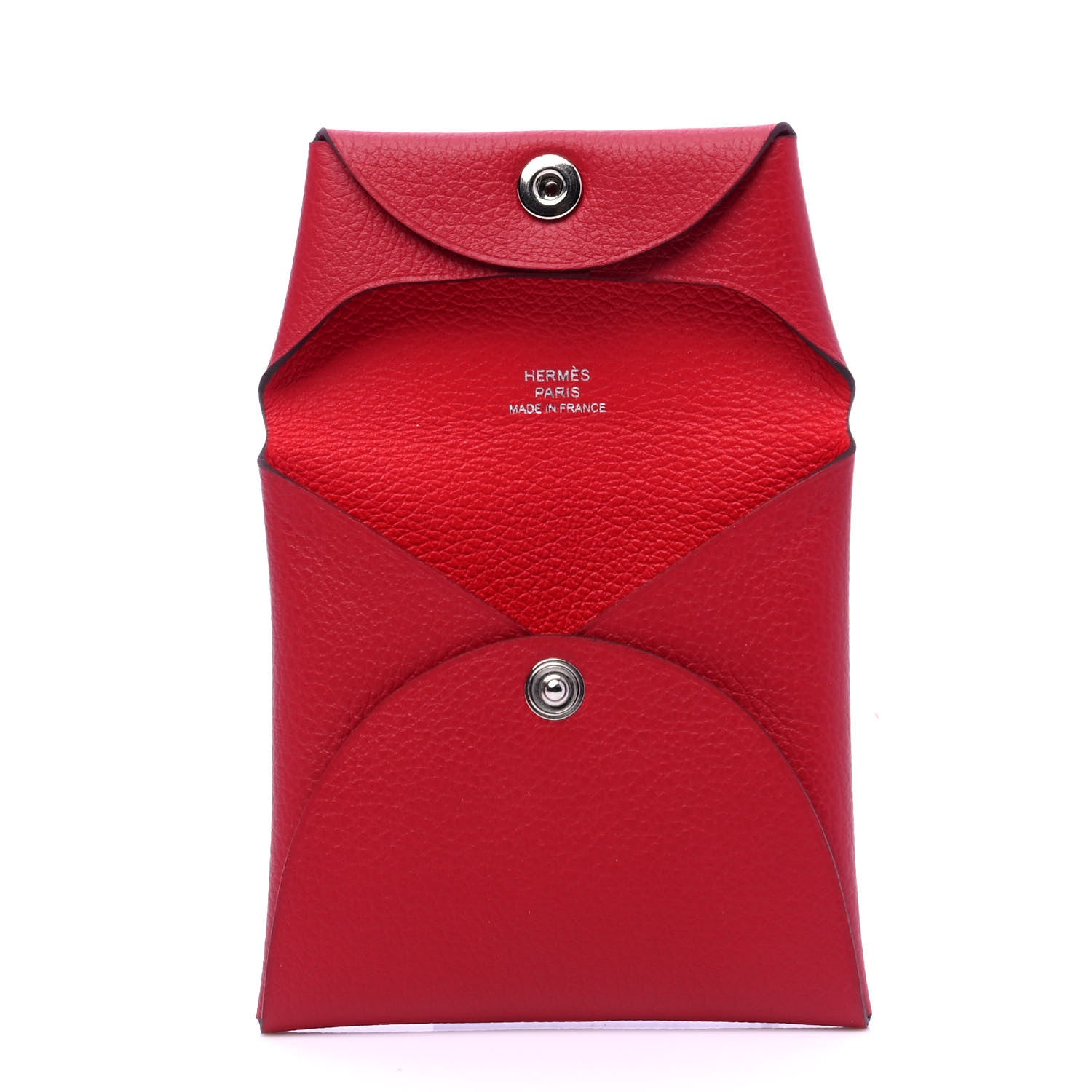 Hermes Evercolor Bastia Coin Purse Rouge Casaque 4 of 5