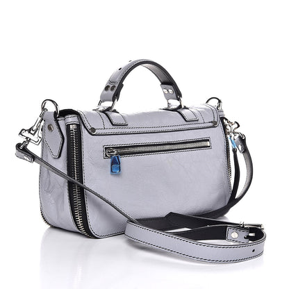 Proenza Schouler Paper Lambskin Tiny PS1 Plus Zip Satchel Dove Grey 3 of 7
