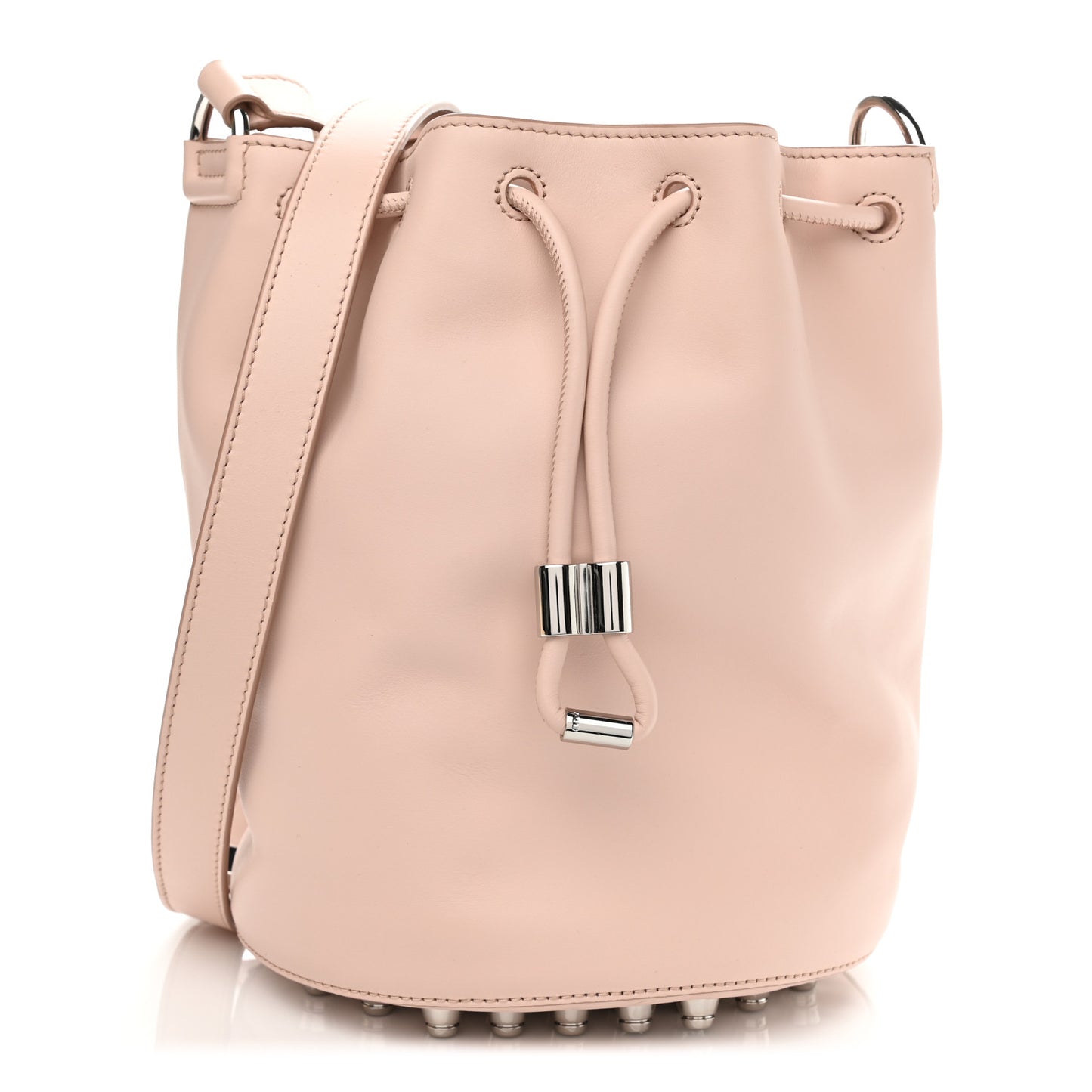 Pebbled Lambskin Diego Bucket Bag Pink