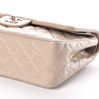 Chanel Patent Quilted Jumbo Double Flap Light Beige 10 of 11