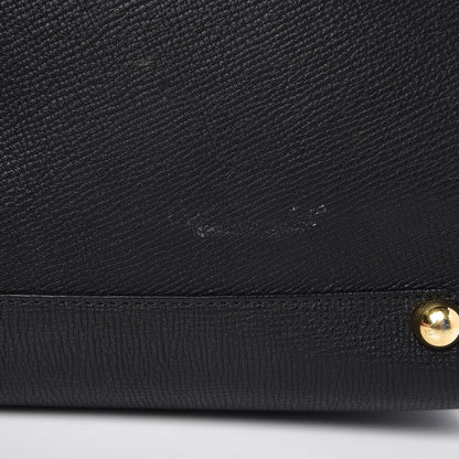 Burberry Calfskin House Check Medium Banner Tote Black 9 of 12