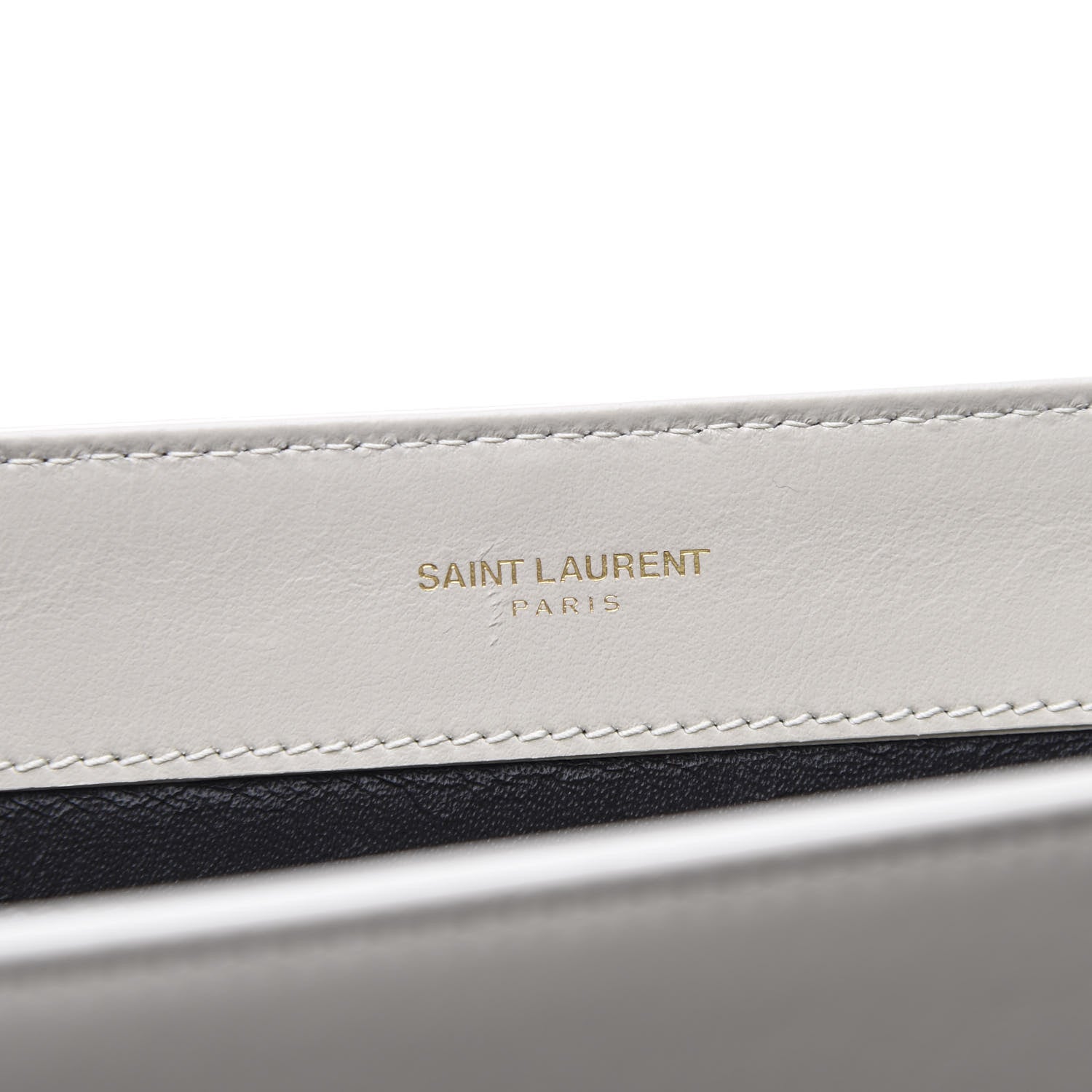 Saint Laurent Calfskin Quilted Y Joan Satchel White 7 of 11