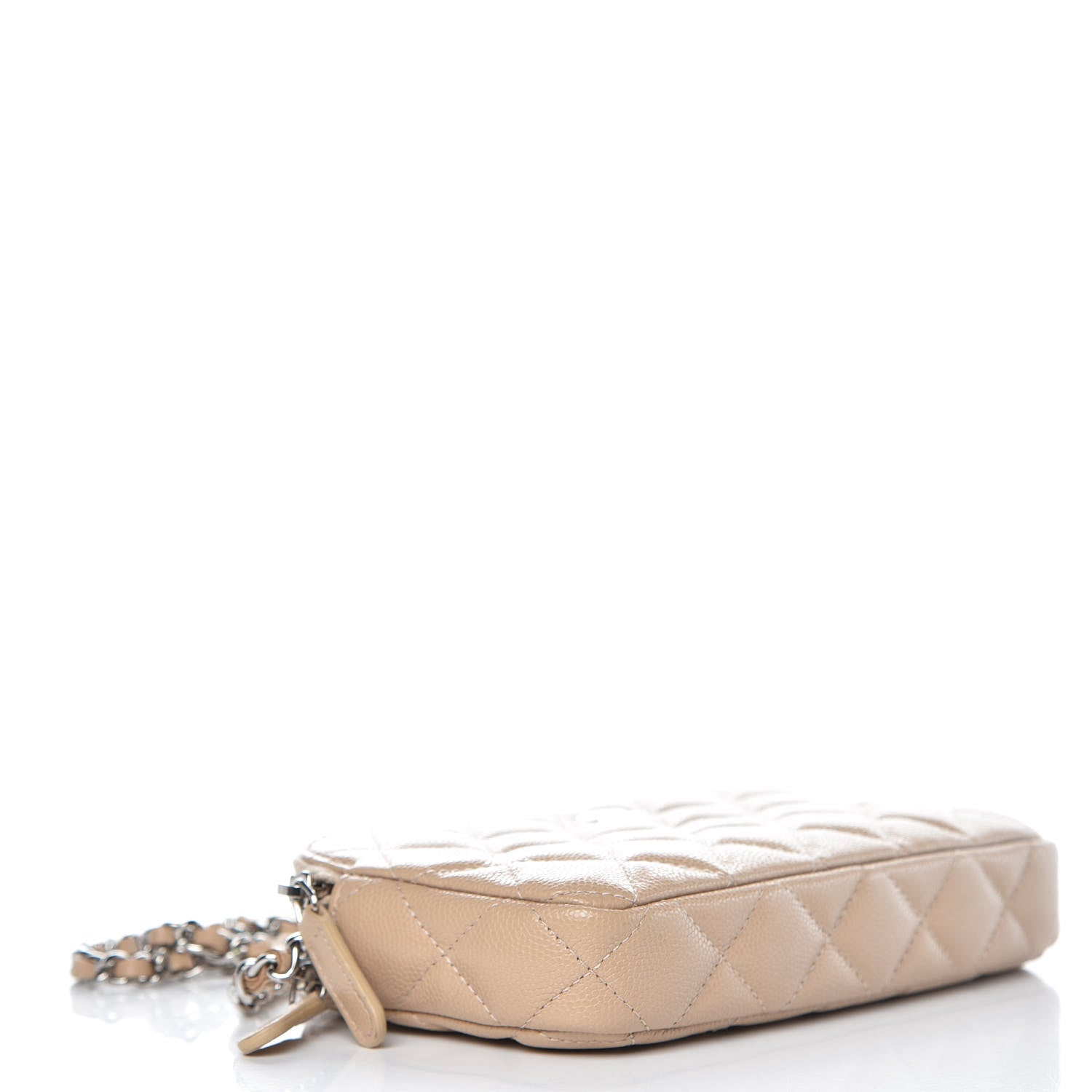 Chanel Caviar Quilted Small Clutch With Chain Beige 4 of 12