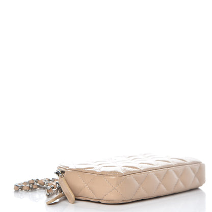 Chanel Caviar Quilted Small Clutch With Chain Beige 4 of 12