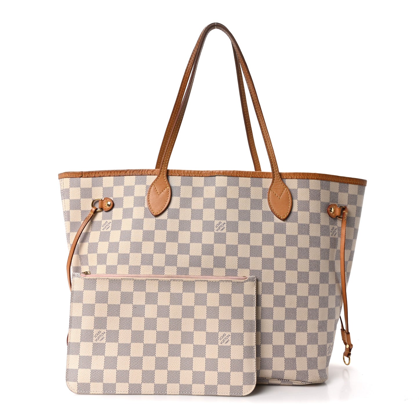 Damier Azur Neo Neverfull MM Rose Ballerine