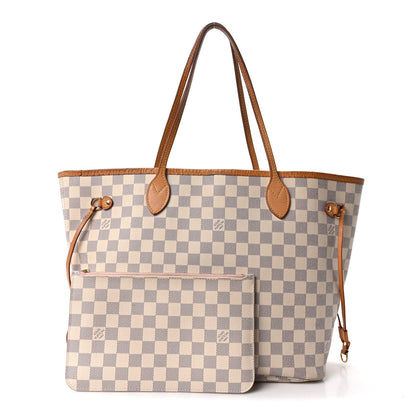 Louis Vuitton Damier Azur Neo Neverfull MM Rose Ballerine 3 of 11